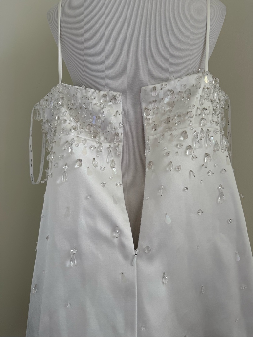 NWT Retrofete Cornelia Crystal Embellished White Mini Short Dress Sz XL - Picture 7 of 11